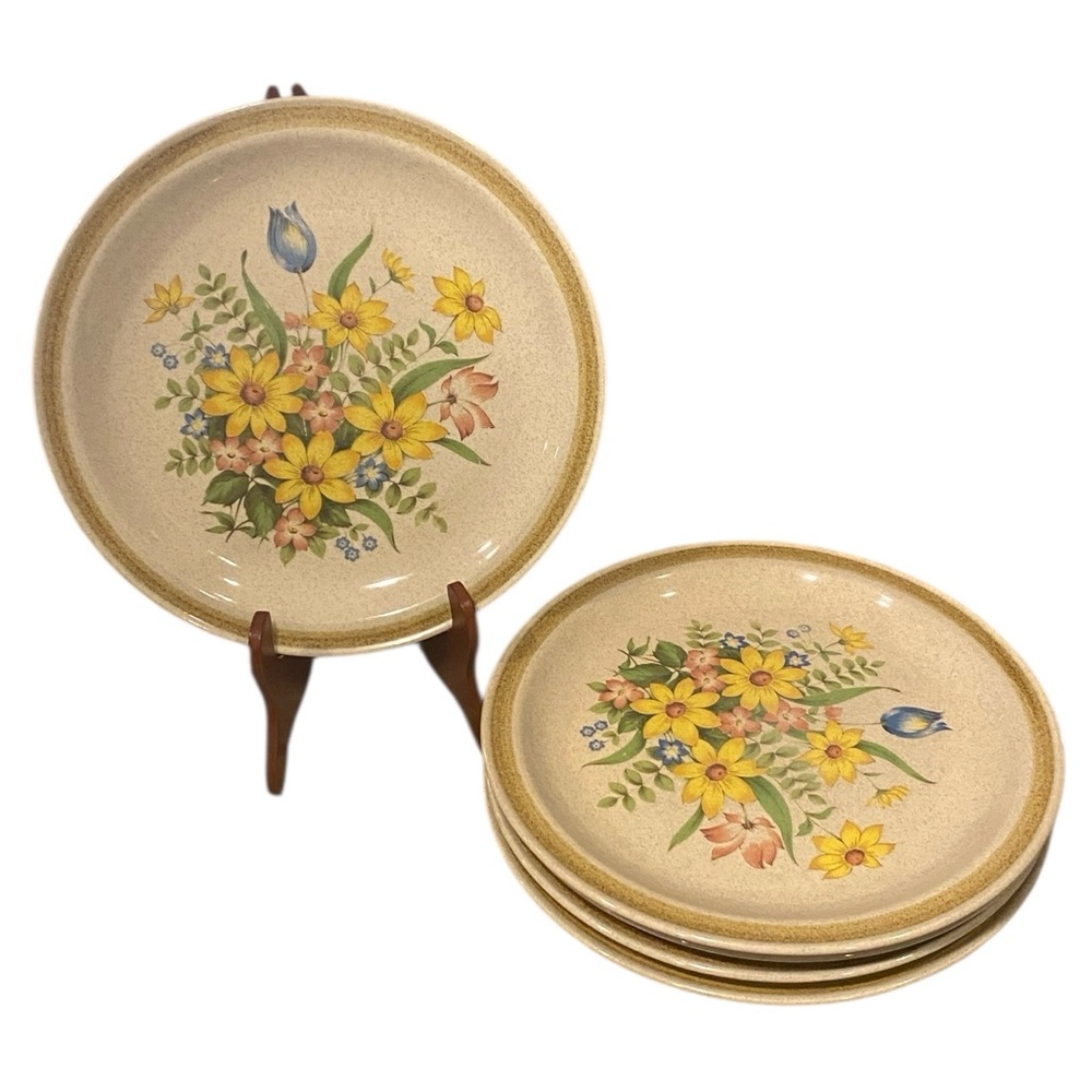 6 Piece Vintage Set of International China - Country Living Plates